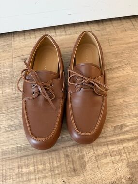 Women’s Brown Leather Boat Shoes